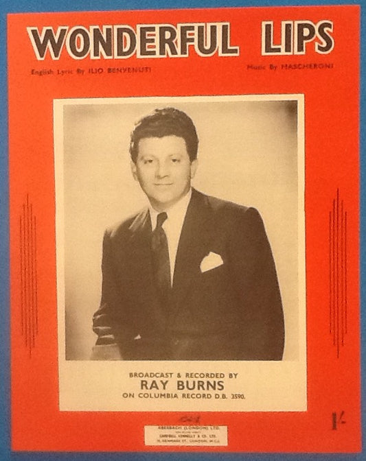 Ray Burns Wonderful Lips Original Mint Sheet Music