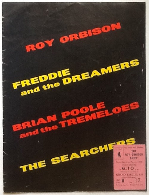 Roy Orbison Show Original Concert Programme and Used Ticket Sheffield 1963