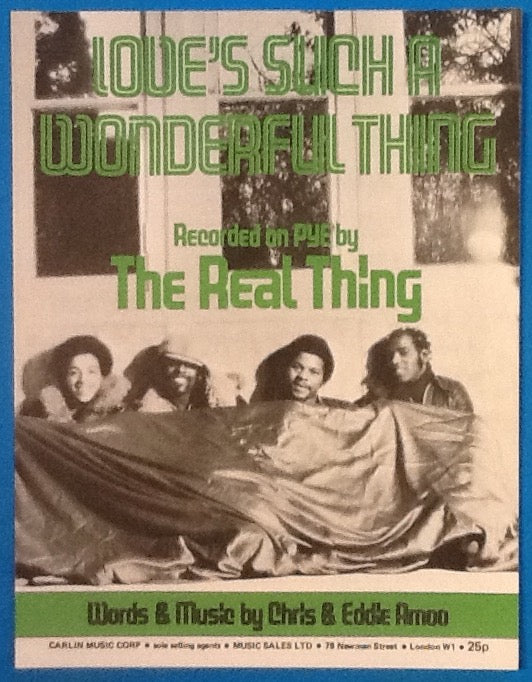 Real Thing Love's Such A Wonderful Thing Original Mint Sheet Music 1977