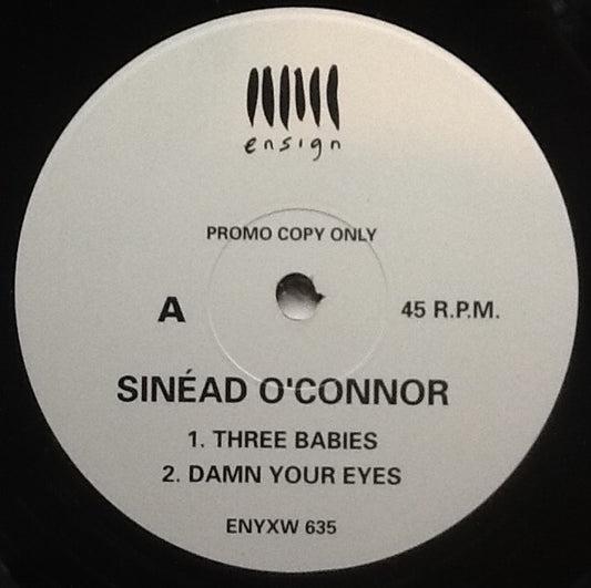 Sinead O&#39;Connor Three Babies 4 Track NMint 12&#34; Promo Demo Vinyl Single UK 1990