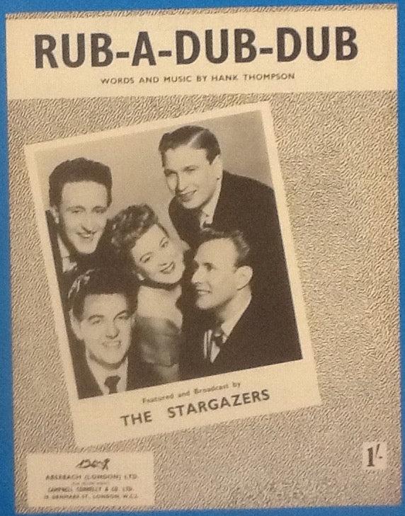 Stargazers Rub-A-Dub-Dub Original Mint Sheet Music 1953
