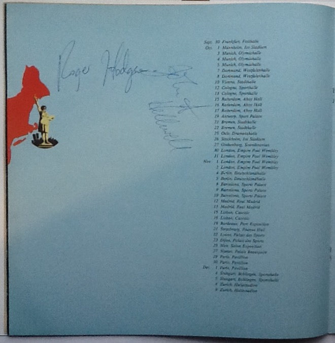 Supertramp Original Signed Autographed Concert Programme In Europe Tour 1979