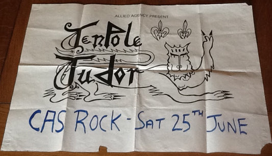 Tenpole Tudor Original Concert Tour Gig Poster Cas Rock Cafe Edinburgh 1994