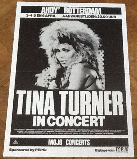 Tina Turner Original Concert Tour Gig Poster Ahoy&#39; Amsterdam 1987