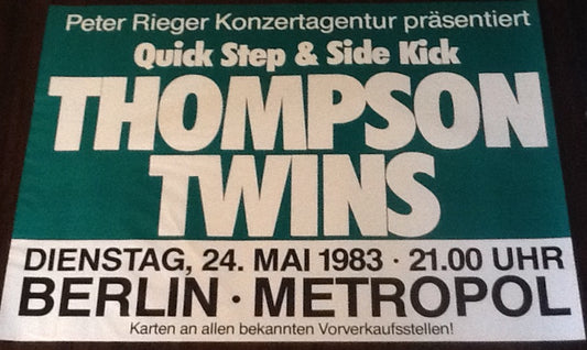 Thompson Twins Original Concert Tour Gig Poster Metropol Berlin 1983