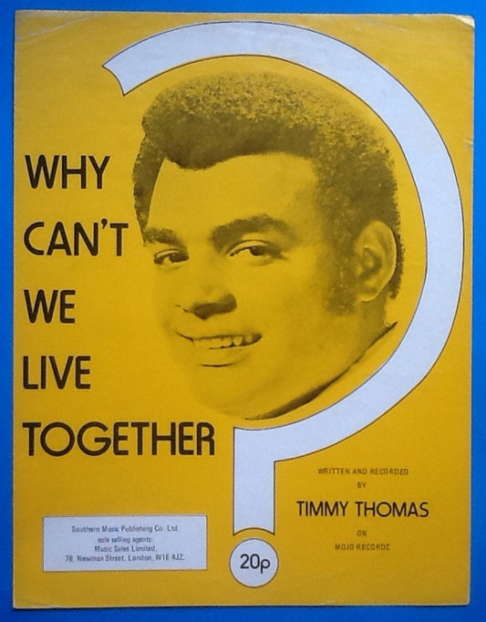 Timmy Thomas Why Can't We Live Together Sheet Music 1972