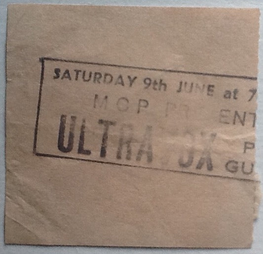 Ultravox Original Used Concert Ticket Hammersmith Odeon London 1984