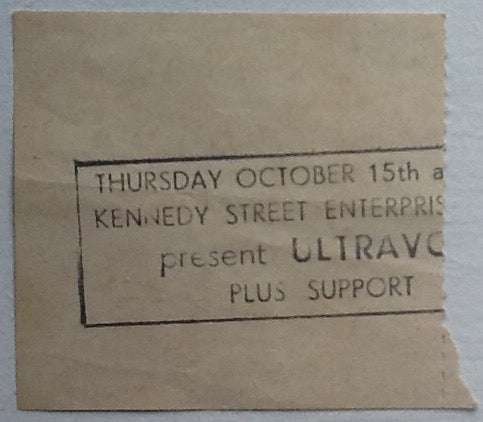 Ultravox Original Used Concert Ticket Hammersmith Odeon London 15 Oct 1981
