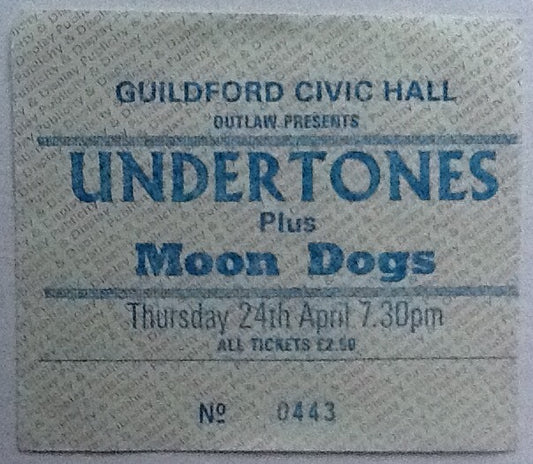 Undertones Original Used Concert Ticket Guildford Civic Hall 1980