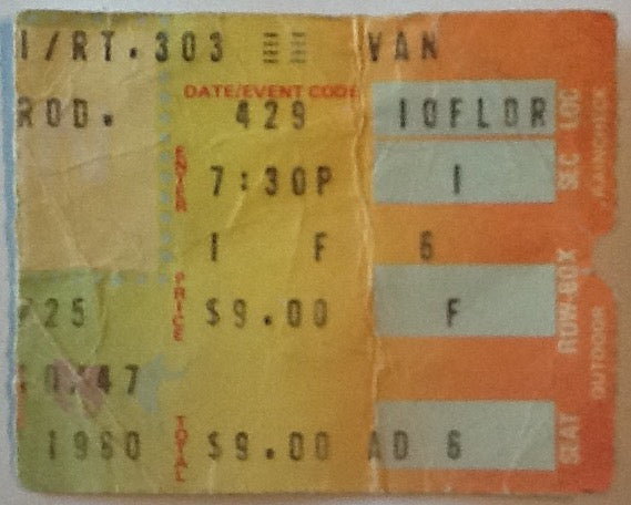 Van Halen Original Used Concert Ticket Richfield Coliseum 1980