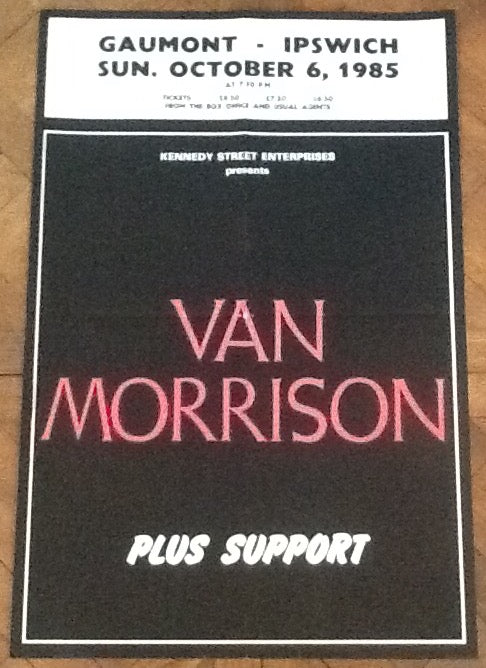 Van Morrison Original Concert Tour Gig Poster Gaumont Theatre Ipswich 1985