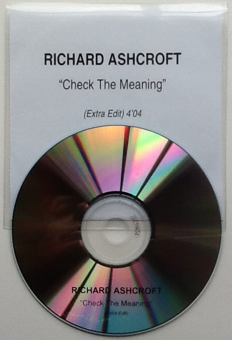 Verve Richard Ashcroft Check the Meaning 1 Track CD Single UK 2002