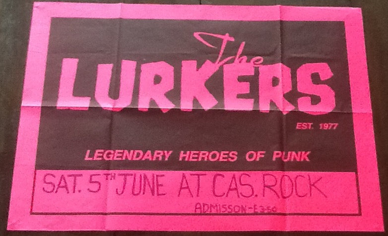 Lurkers Original Concert Tour Gig Poster Cas Rock Cafe Edinburgh 1993