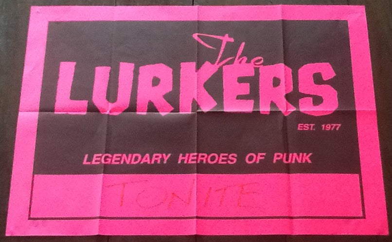 Lurkers Necromatics Original Concert Tour Gig Poster Cas Rock Cafe Edinburgh 1993