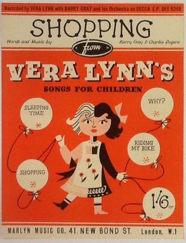 Vera Lynn Barry Gray Shopping Original Mint Sheet Music 1955