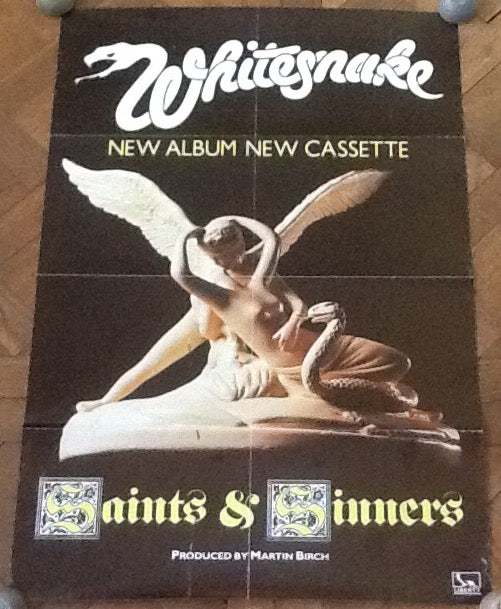 Whitesnake Saints & Sinners Original Promo Poster Liberty 1982
