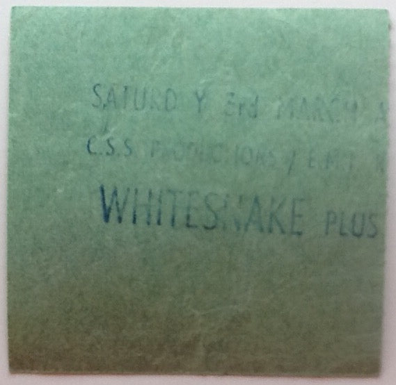 Whitesnake Original Used Concert Ticket Hammersmith Odeon London 3rd Mar 1980
