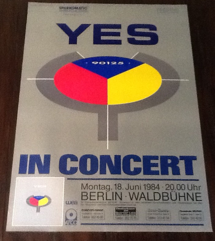 Yes Original Concert Tour Gig Poster Waldbühne Berlin 1994