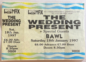 Wedding Present Original Unused Concert Ticket Lomax Liverpool 18th Jan 1997