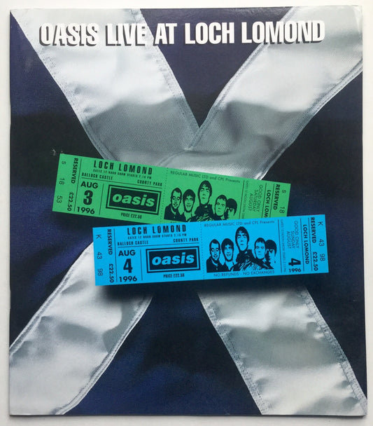 Oasis Original Concert Programme Balloch Castle Loch Lomond 3rd & 4th Aug 1996