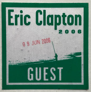 Eric Clapton Original Unused Concert Backstage Pass Ticket Royal Albert Hall London 9th Jun 2006