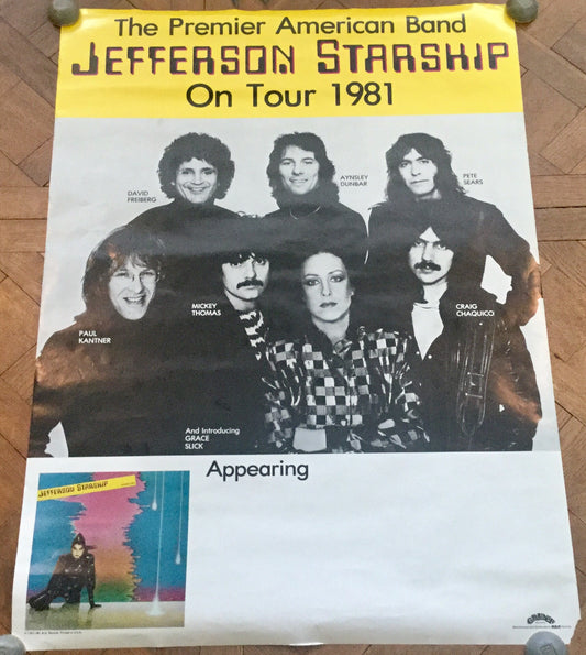 Jefferson Starship Modern Times Original Generic Promo Concert Tour Poster 1981