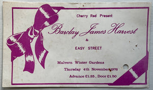 Barclay James Harvest Original Used Concert Ticket Winter Gardens Malvern 4th November 1976
