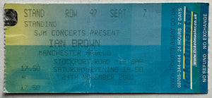 Ian Brown Stone Roses Used Concert Ticket Apollo Theatre Manchester 24th Nov 2001