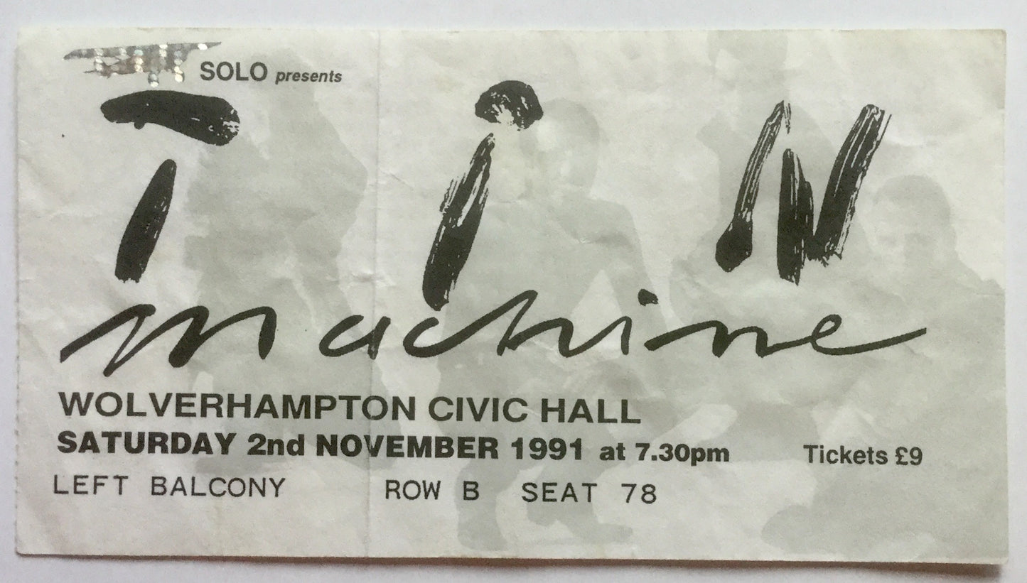 David Bowie Tin Machine Original Used Concert Ticket Civic Hall Wolverhampton 1991