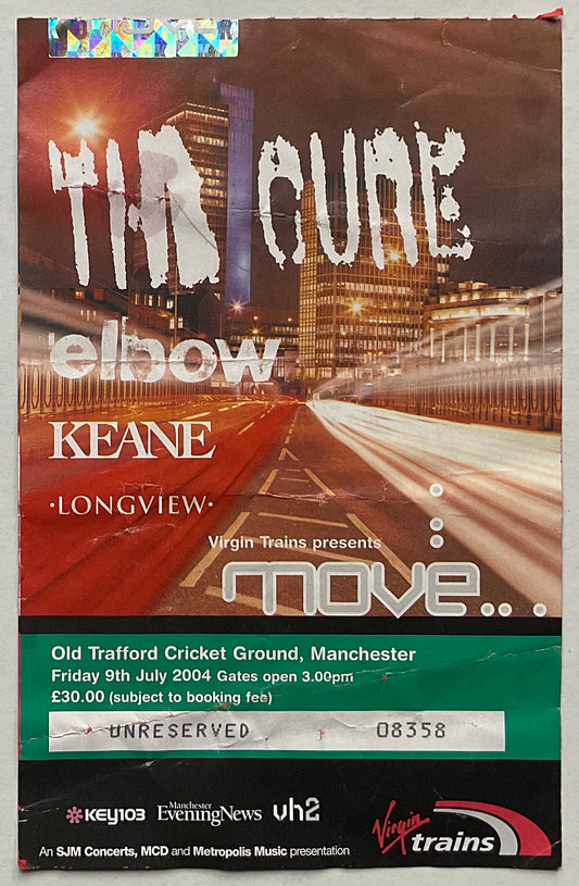 Cure Keane Original Used Concert Ticket Old Trafford Manchester 9th July 2004