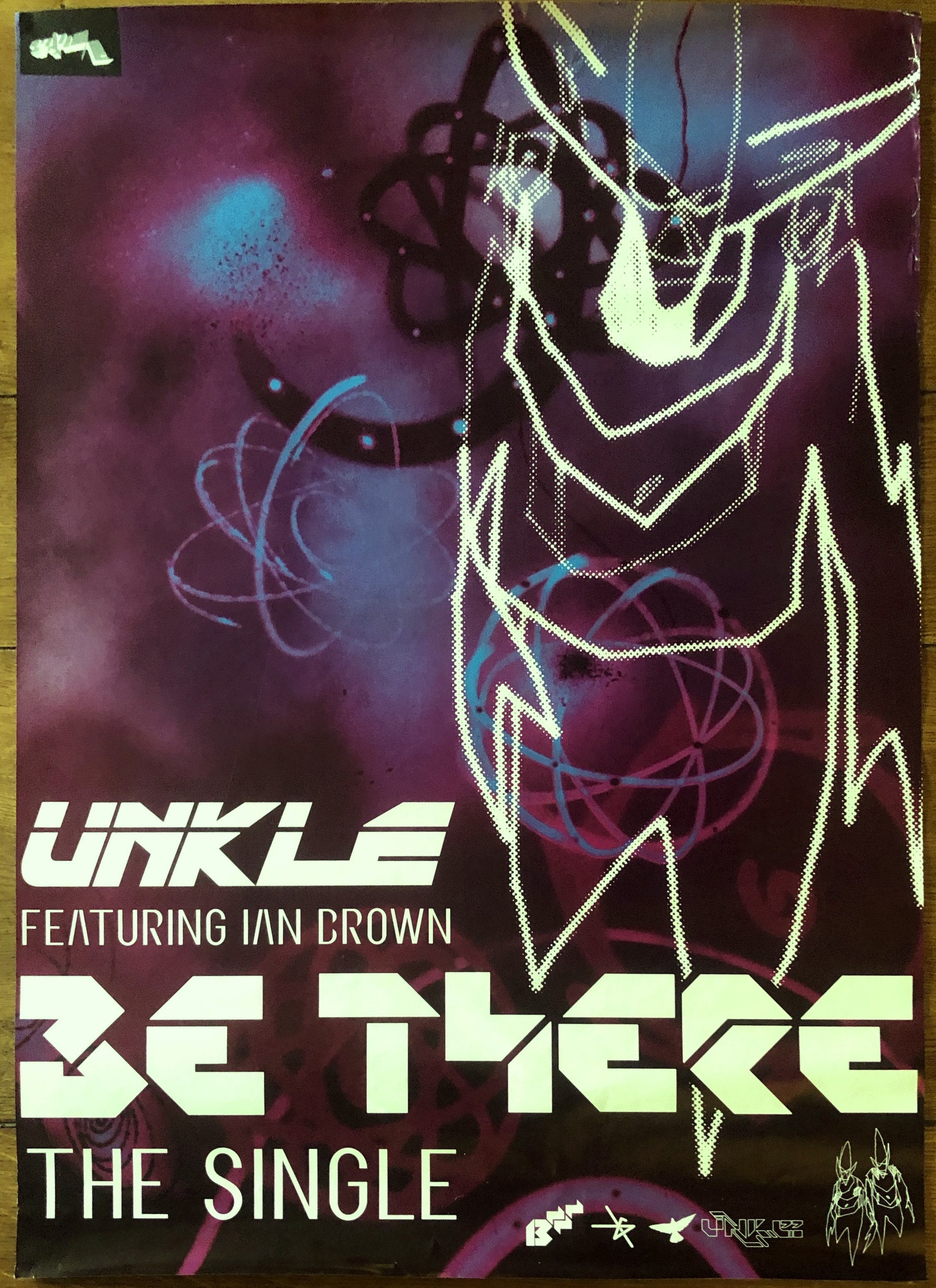 Unkle Ian Brown Be There Original Promo Poster Mo Wax Records