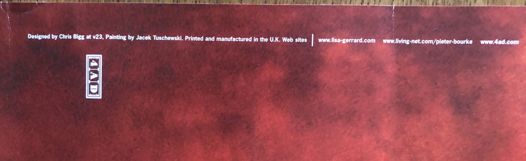 Lisa Garrard Pieter Bourke Duality Original Promo Poster 4AD Records 1998