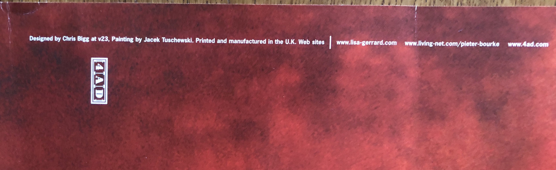 Lisa Garrard Pieter Bourke Duality Original Promo Poster 4AD Records 1998