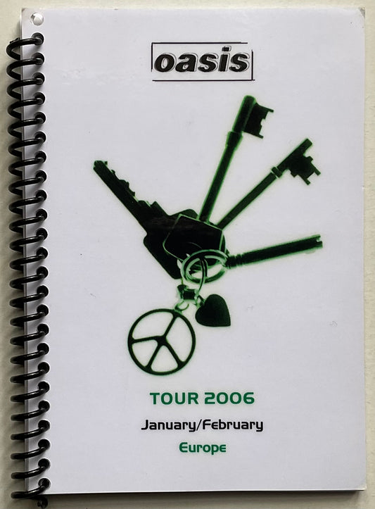 Oasis  Original Concert Tour Itinerary Book European Tour Jan/Feb 2006