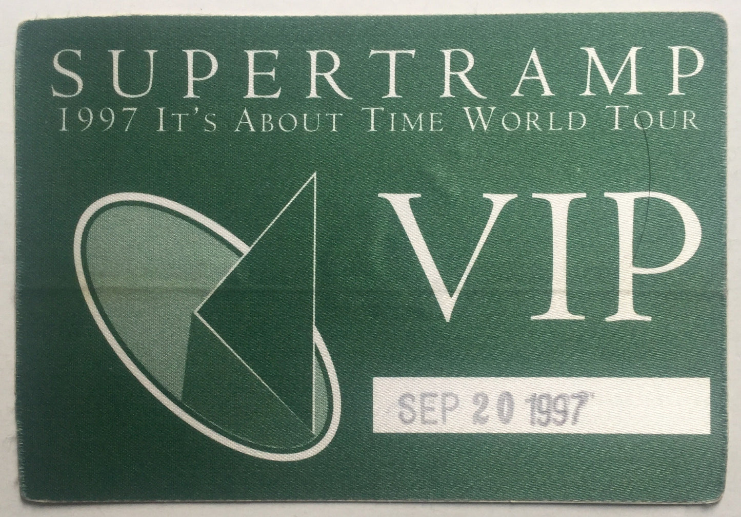 Supertramp Original Unused Concert VIP Backstage Pass Ticket Royal Albert Hall London 20th Sept 1997