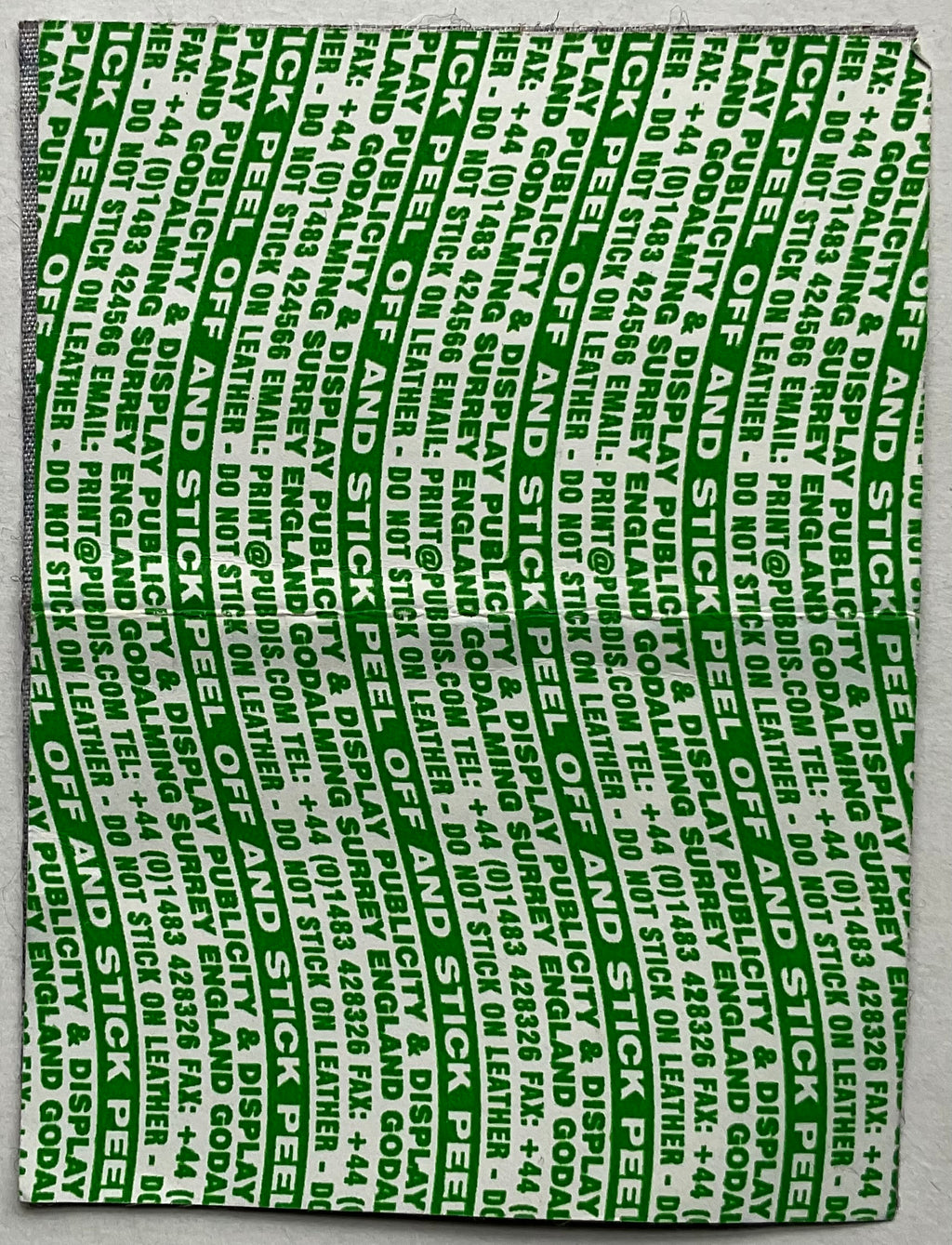 Public Enemy Original Unused Concert Pass Ticket Forum London 8th Sep 2011