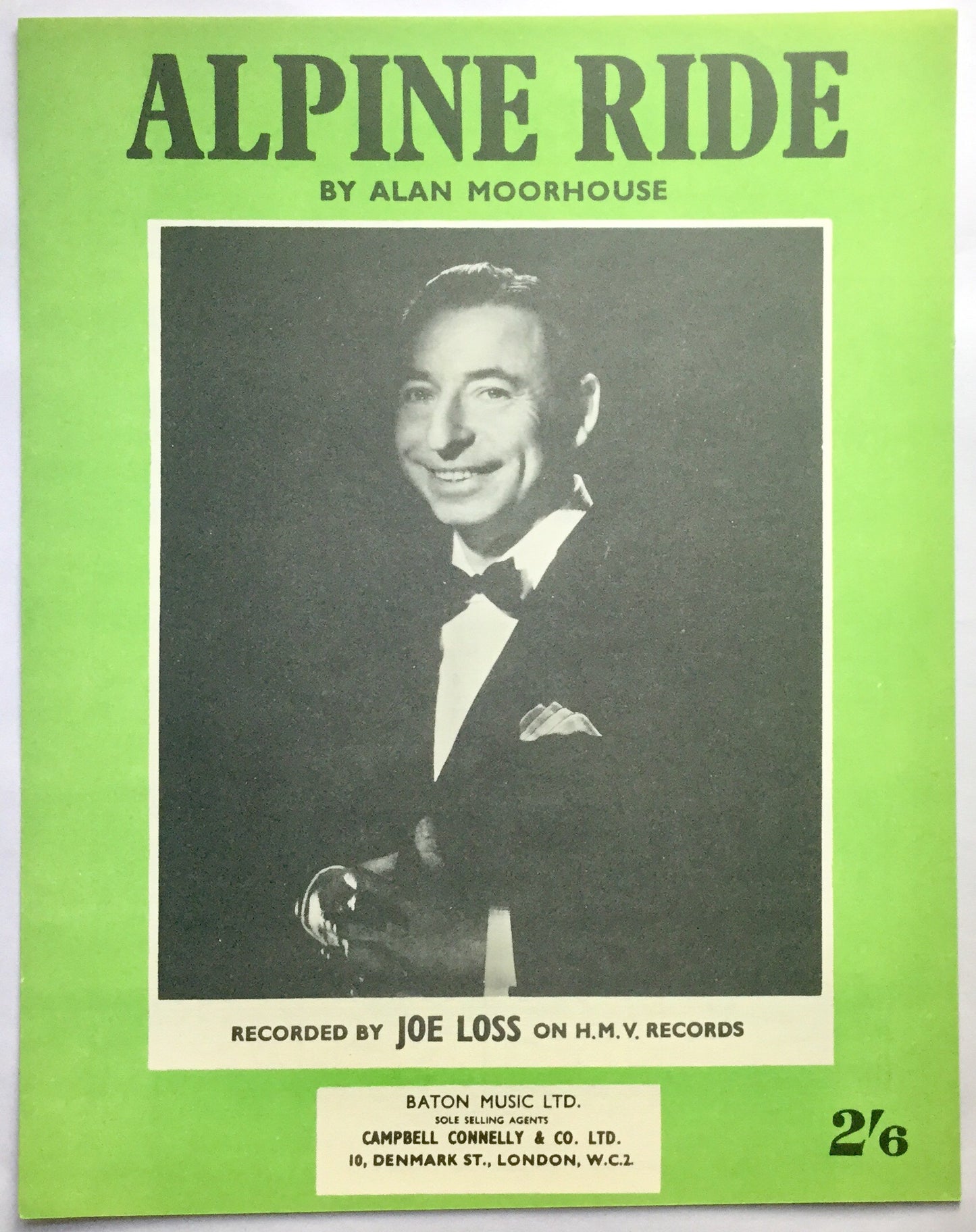 Joe Ross Alpine Ride Original Mint NOS Sheet Music 1963