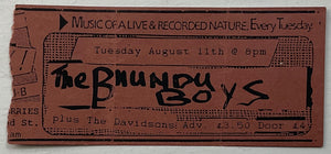 Bhundu Boys Original Used Concert Ticket Burberries Birmingham 11th Aug 1987