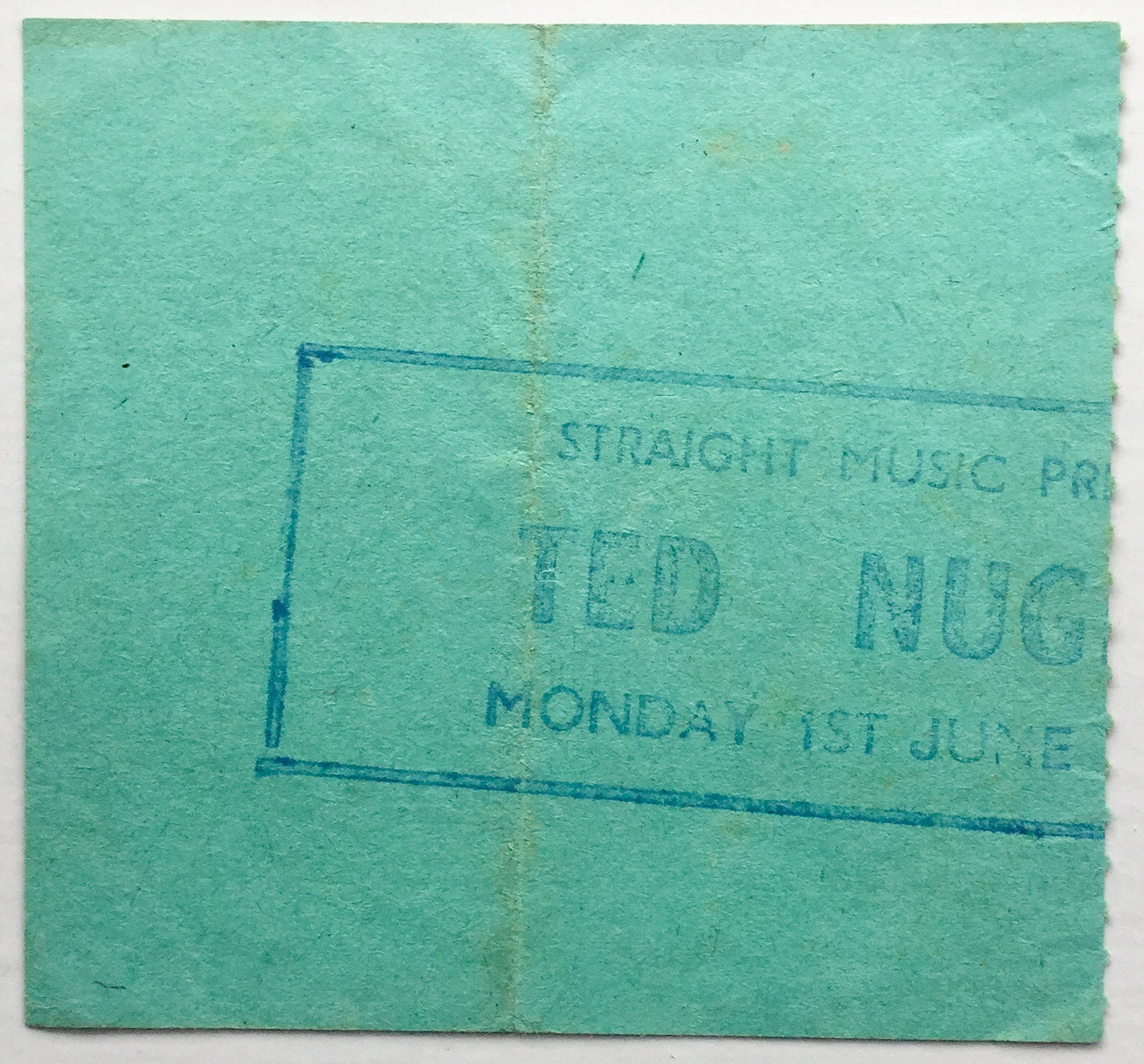 Ted Nugent Original Used Concert Ticket Odeon Hammersmith London 1st June 1981