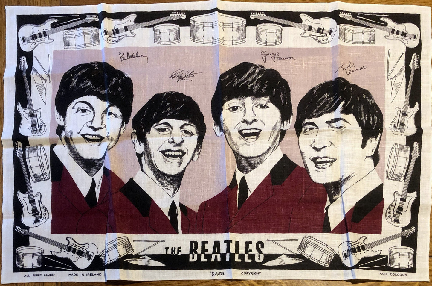 Beatles Original Irish Linen Table Cloth