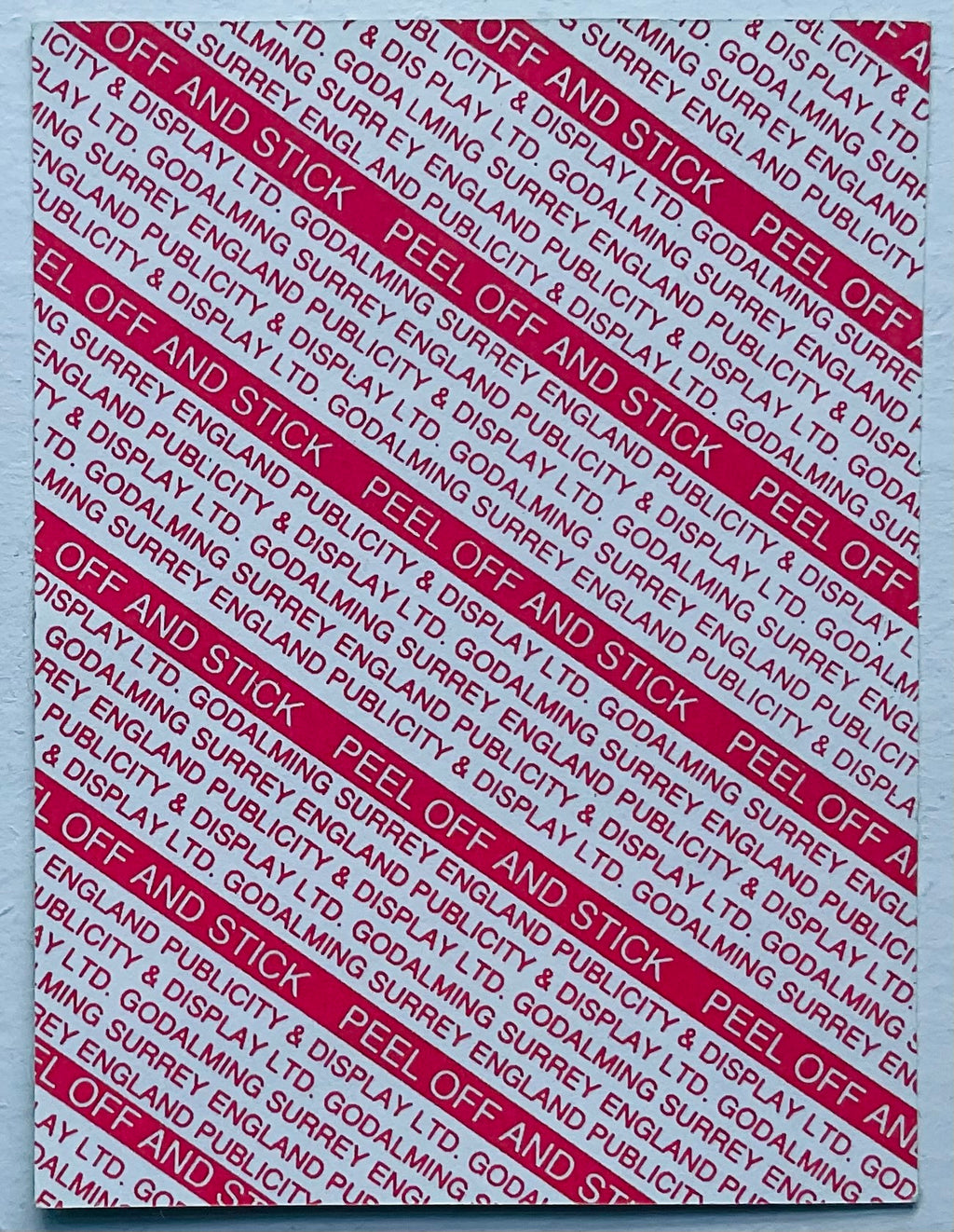 Anderson Bruford Wakeman Howe Original Unused Concert Backstage Pass Ticket  Falkonerteatret Copenhagen 6th Nov 1989