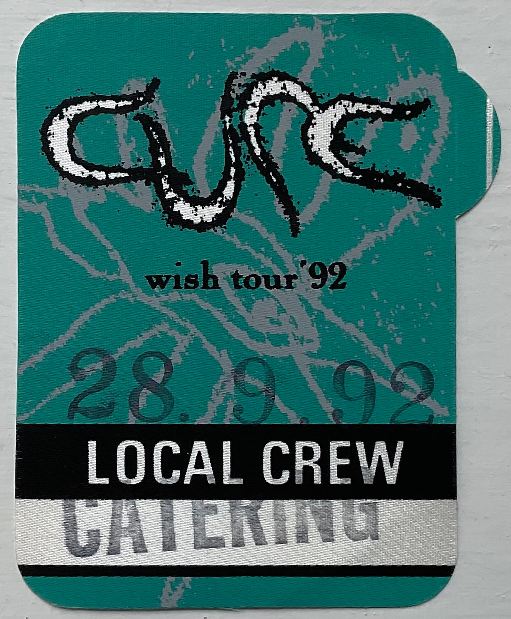 Cure Original Unused Concert Backstage Pass Ticket Valby Hallen Copenhagen 28th Sept 1992