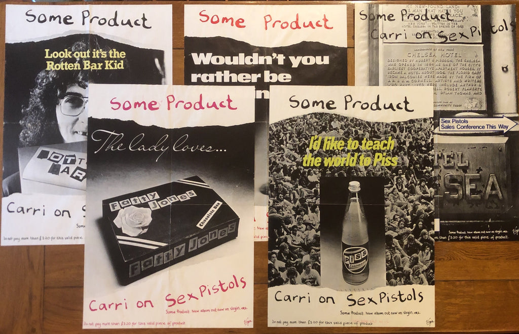 Sex Pistols Some Product Carri On Original Set of 5 Promo Posters Virgin 1979