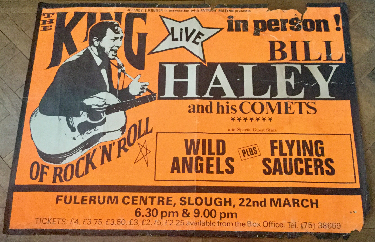 Bill Haley & The Comets Original Promo Concert Tour Gig Poster Fulerum Centre Slough 1979