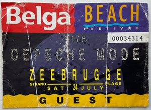 Depeche Mode Original Used Concert Ticket Strand Plage Zeebrugge 24th Jul 1993