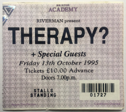 Therapy? Original Used Concert Ticket Brixton Academy London 13th Oct 1995