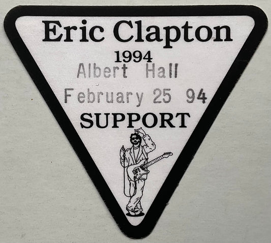 Eric Clapton Original Unused Concert Support Backstage Pass Ticket Royal Albert Hall London 25th Feb 1994