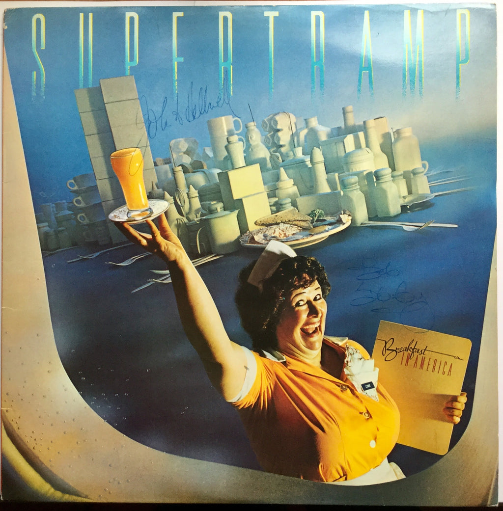 Supertramp Breakfast in America Original Signed Autographed Vinyl Album LP 1979