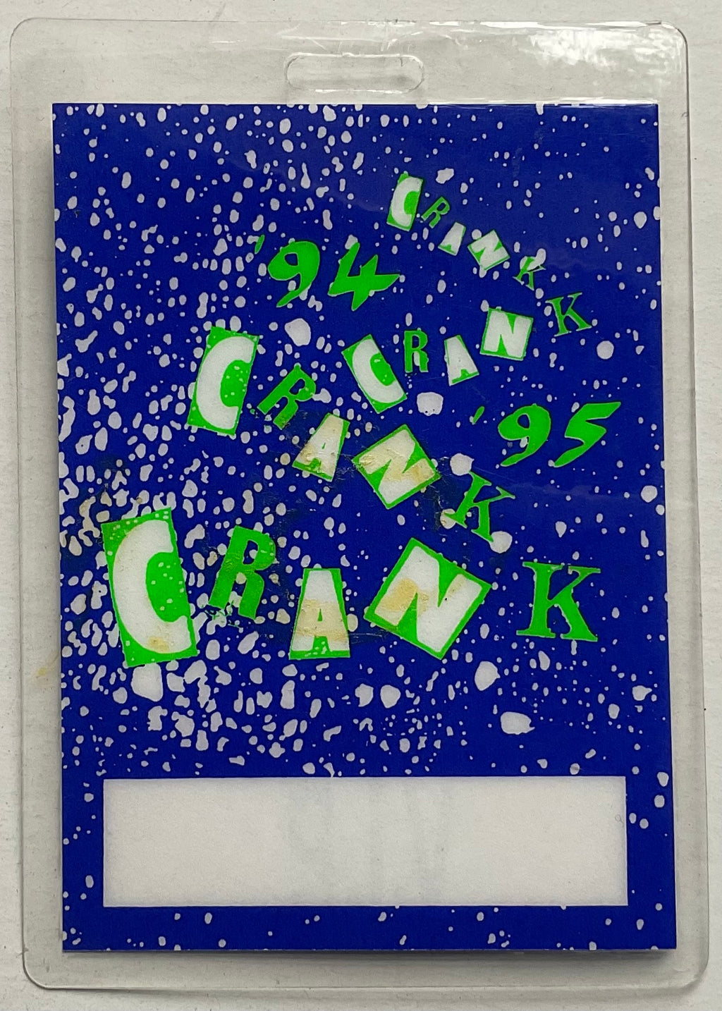 Almighty Original Unused VIP Backstage Pass Ticket Crank Tour 1994/95