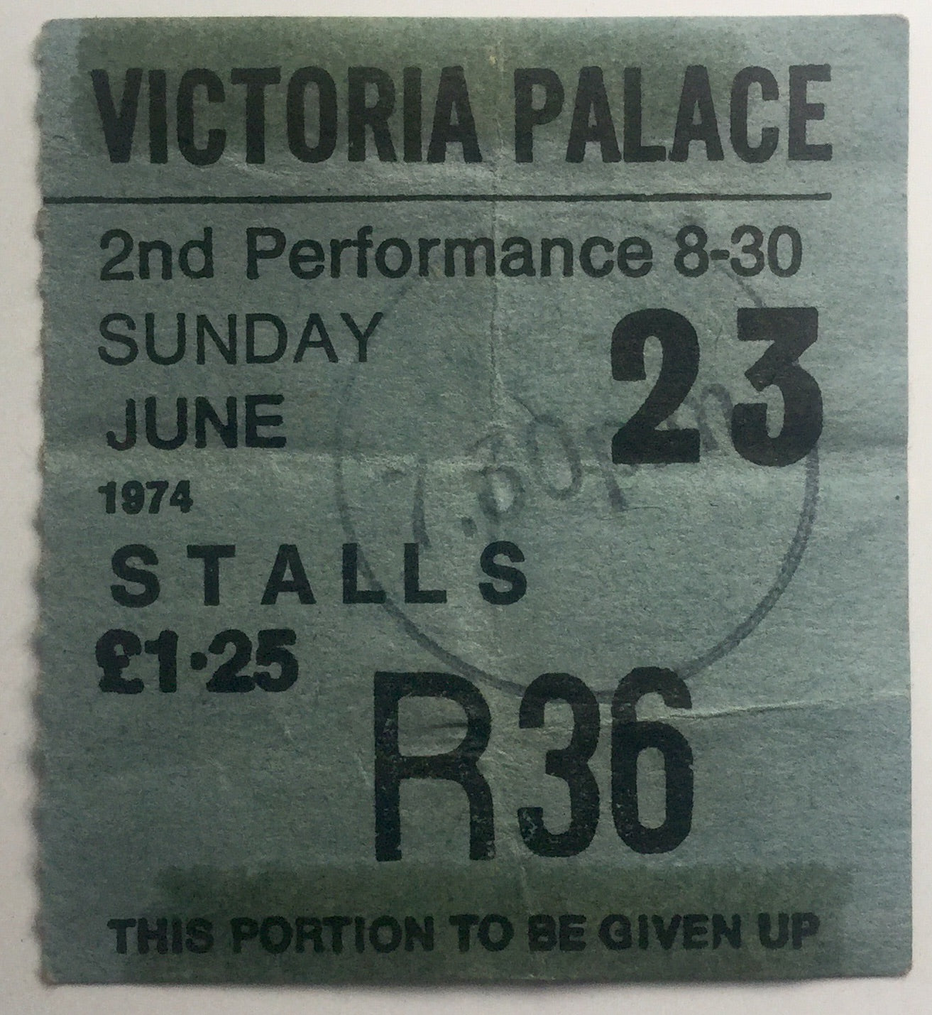 Steve Harley & Cockney Rebel Original Used Concert Victoria Palace Theatre London 23rd June 1974